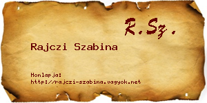 Rajczi Szabina névjegykártya