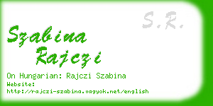 szabina rajczi business card